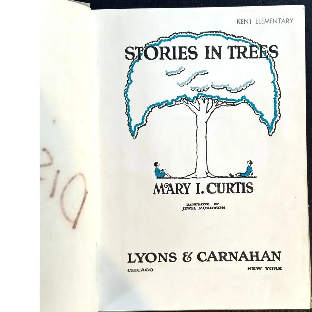 Vintage 1940 Stories in Trees Book by Maru I. Curtis, Library Binding, HC